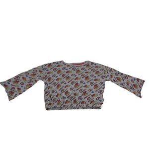 Walt Disney World Retro Shirt Girls Size M 71 Cropped 3/4 Sleeve Gray Casual Top